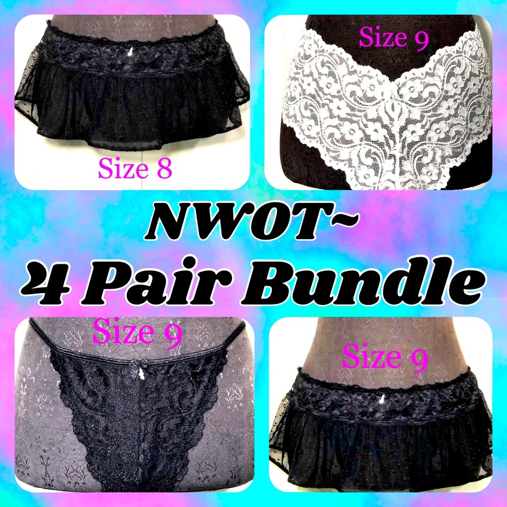 🎁FREE w/ ANY 3+ ITEM PURCHASE NWOT~Women’s Smart & Sexy 4 Pair Bundle Intimates